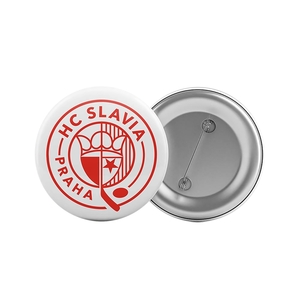 Placka kruhové logo HC Slavia - bílá