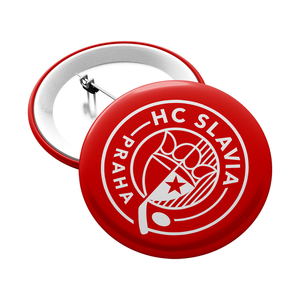 Placka kruhové logo HC Slavia - červená