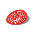 Samolepka kruhové logo 3 cm - červená
