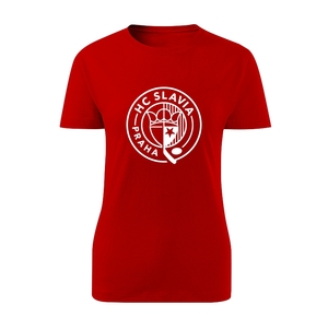 Tričko dámské červené klasik logo HC Slavia