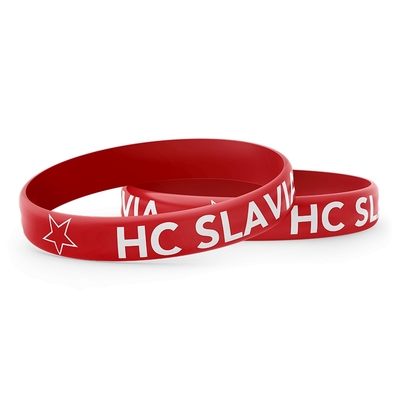 Silikonový náramek dospělý s hvězdou HC Slavia